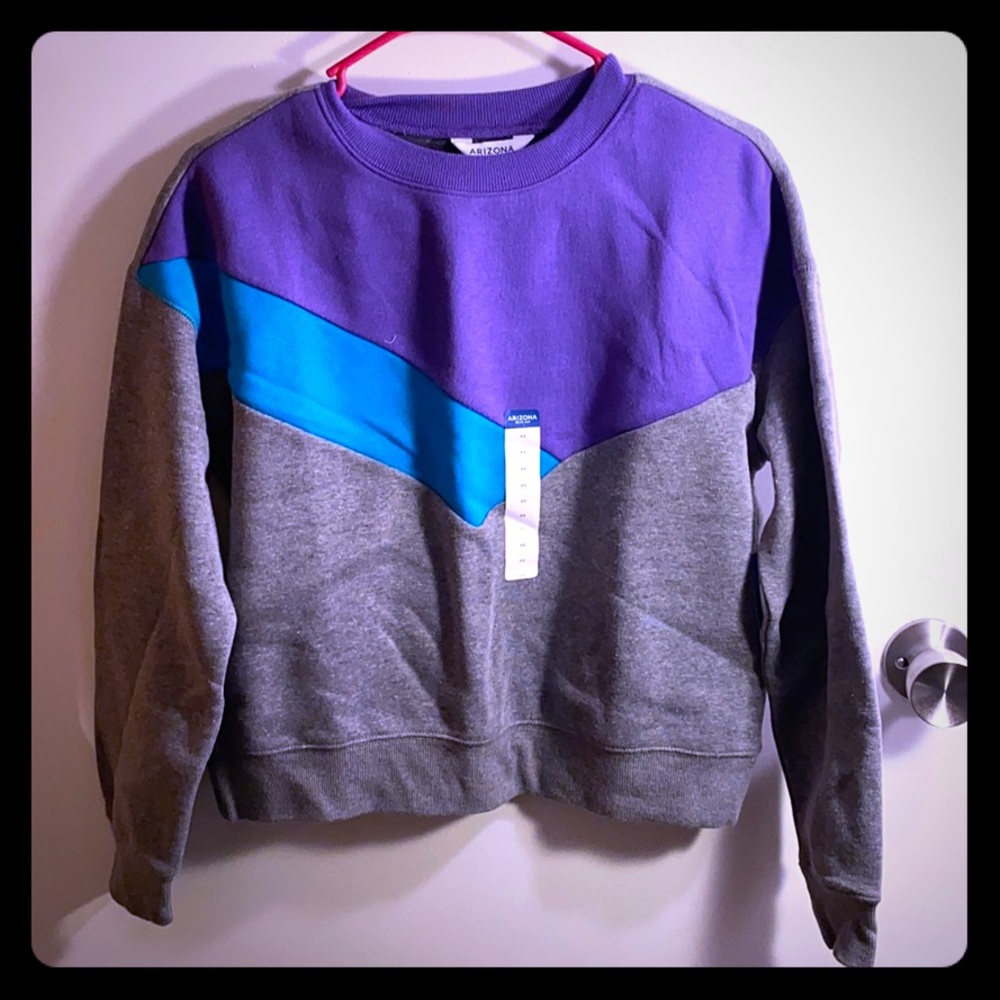 Purple, Blue & Grey women sweatshirt